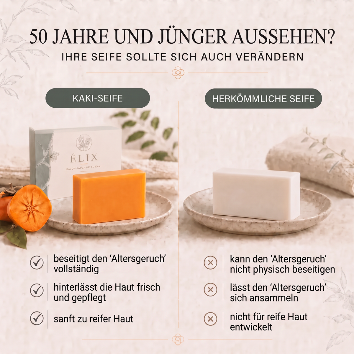 Élix – Reinigende Kaki-Seife Original